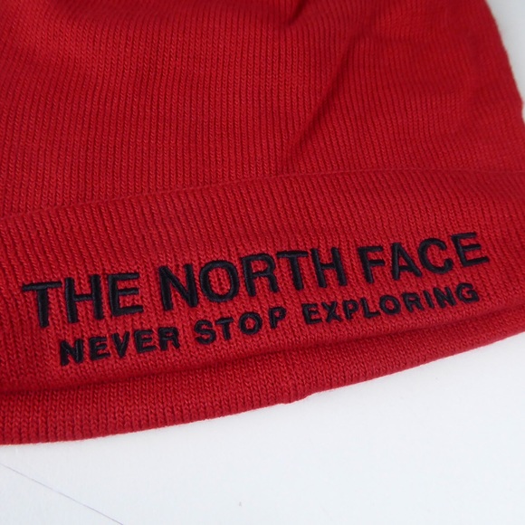 North Face Hat Wide Cuff TNF Embroidered Cap NWT - Picture 3 of 5